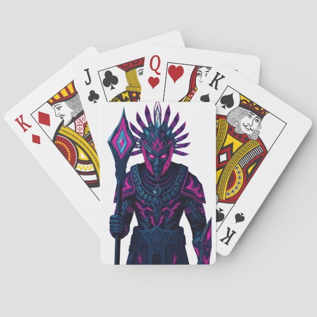 Jeu De Cartes Carte de poker Cyber Warrior (dos)