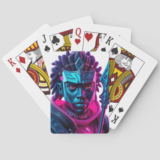 Jeu De Cartes Carte de poker Turquoise électrique (dos)