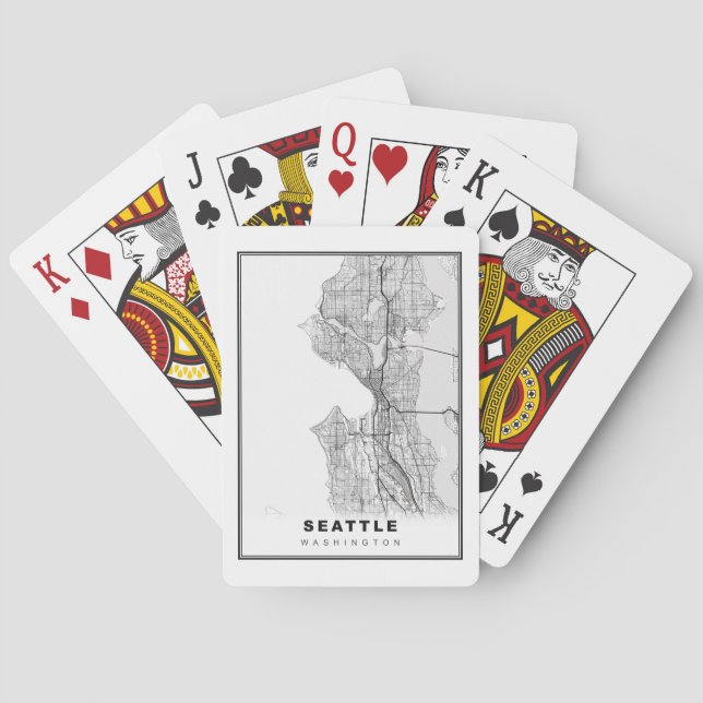 Jeu De Cartes Carte de Seattle (dos)