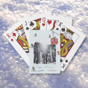 Jeu De Cartes Carte de ski photographique