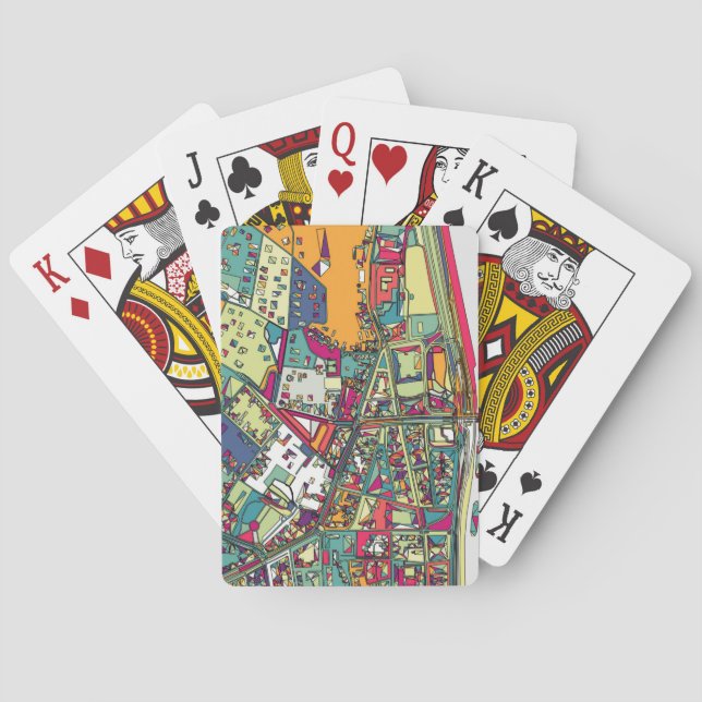 Jeu De Cartes Carte de ville de Budapest, Hongrie | (dos)