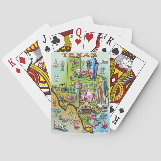 Jeu De Cartes Carte des loisirs du Texas (dos)