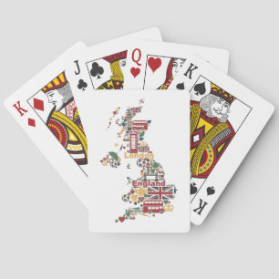 Jeu De Cartes Carte des symboles de l'Angleterre