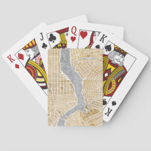 Jeu De Cartes Carte dorée de ville de New York