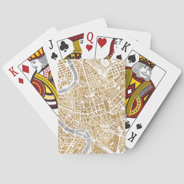 Jeu De Cartes Carte dorée de ville de Rome (dos)