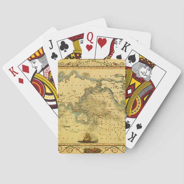 Jeu De Cartes Carte du monde antique (dos)