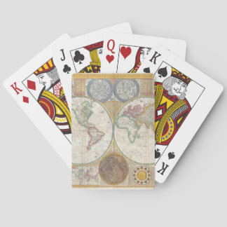 JEU DE CARTES CARTE DU MONDE RÉTRO