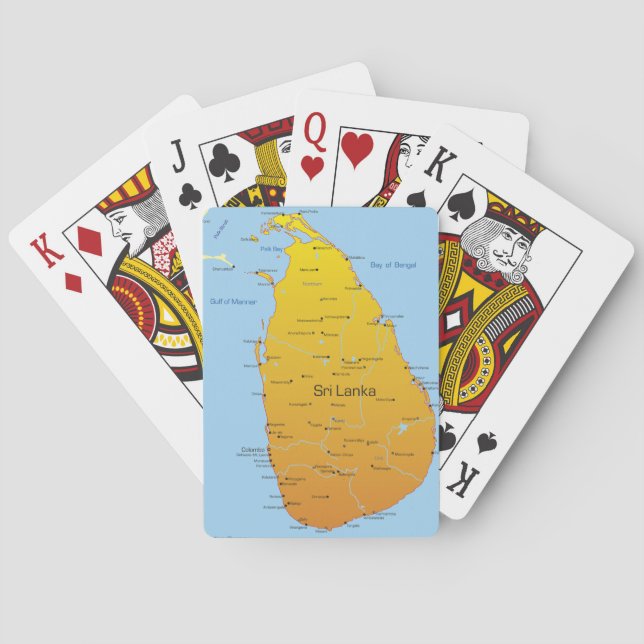 Jeu De Cartes Carte du Sri Lanka (dos)