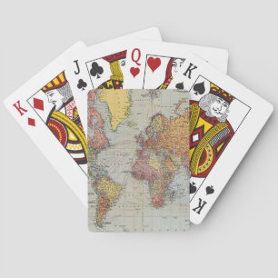 Jeu De Cartes Carte générale vintage du monde