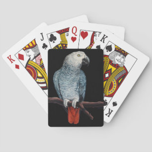 Jeu De Cartes Carte Gray Africaine Portrait de perroquet Cartes 