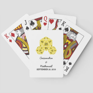 Jeu De Cartes Carte Jaune D20 Dice Mariage