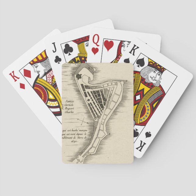 Jeu De Cartes CARTE : La JAMAÏQUE, 1755 (dos)