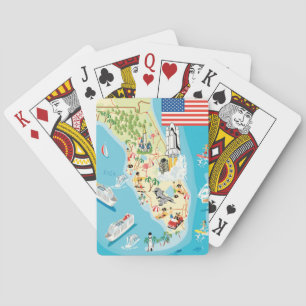 Jeu De Cartes Carte mignonne de la Floride d'enfants