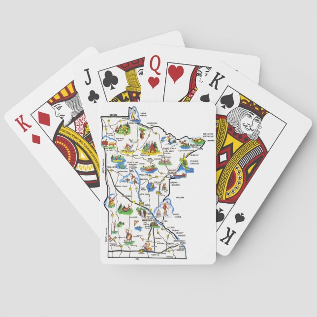 Jeu De Cartes Carte Minnesota Jouer des cartes (dos)