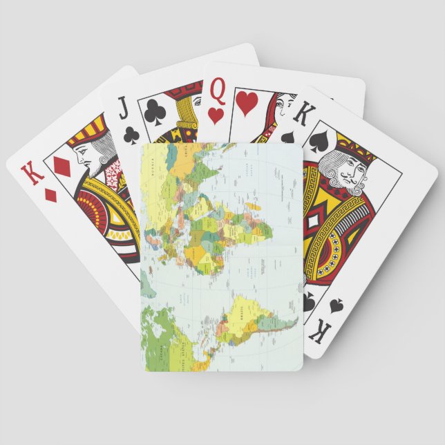Jeu De Cartes Carte mondiale Globe Pays Atlas (dos)