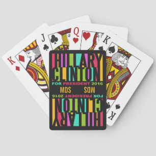 Jeu De Cartes Carte monogramme personnalisée Hillary Clinton 201