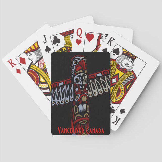 Jeu De Cartes Carte native personnalisée de Vancouver (dos)