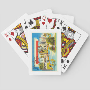 Jeu De Cartes Carte postale de Vintage voyage de DM d'état du