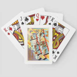 Jeu De Cartes Carte postale vintage en pierre du New Jersey NJ