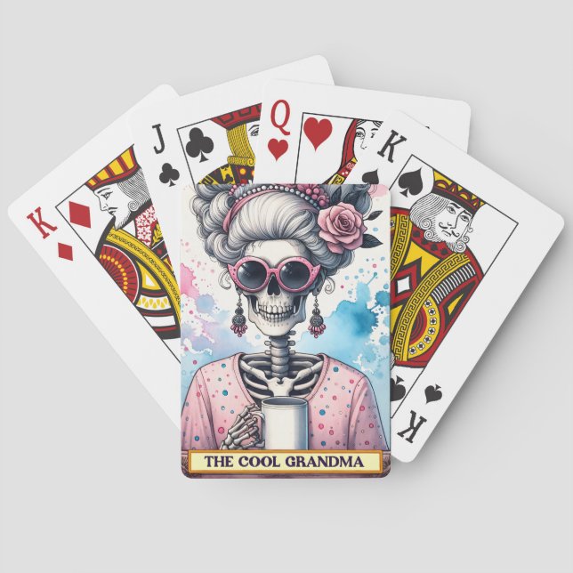 Jeu De Cartes Carte Tarot Cool Grandma Jouer aux cartes (dos)