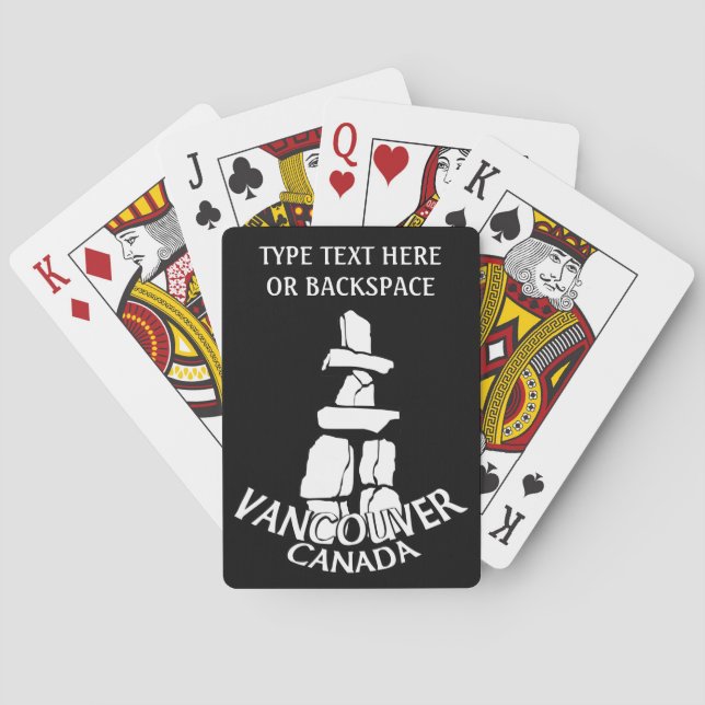 Jeu De Cartes Carte Vancouver Personnalisez la carte Vancouver (dos)