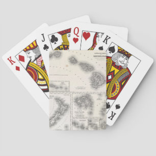Jeu De Cartes Carte vintage d'Hawaï et de la Nouvelle-Zélande (1