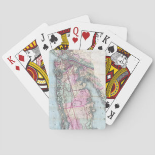 Jeu De Cartes Carte vintage du Long Island (1880)