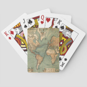 Jeu De Cartes Carte vintage du monde antique