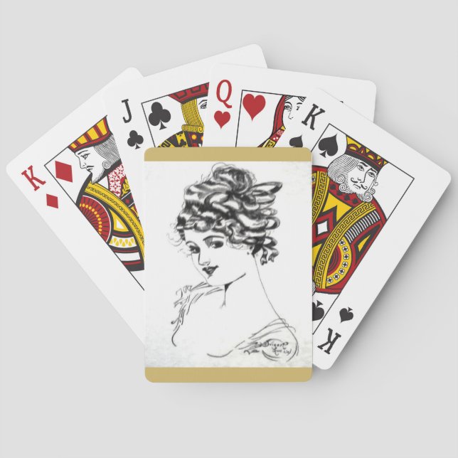 Jeu De Cartes Cartes 1917 de jeu de Nouveau d'art ! (dos)