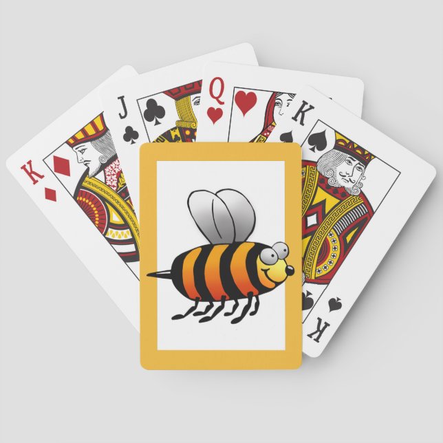 Jeu De Cartes Cartes, Carton d'abeille au miel mignon, Bordure d (dos)