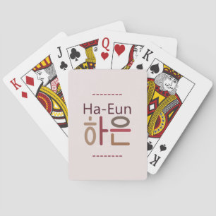 Jeu De Cartes Cartes classiques avec nom coréen (Ha-Eun 하 은)