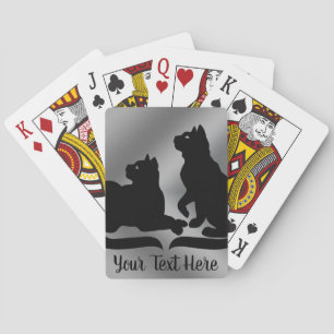 Jeu De Cartes Cartes d'Amoureux des chats Chat noir Cartes de je