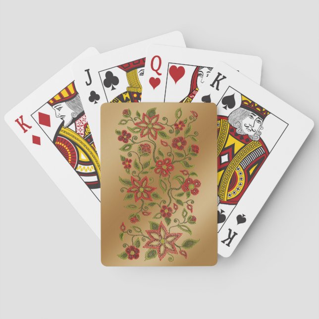 Jeu De Cartes Cartes d'Art Metis personnalisées Metis Beading Ca (dos)
