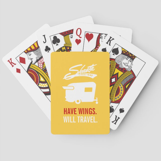 Jeu De Cartes Cartes de camping Yellow Shasta Camper RV (dos)