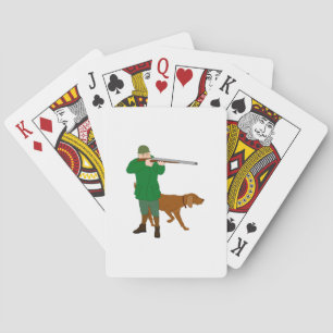 Jeu De Cartes Cartes de chasseur et de jeu de chien