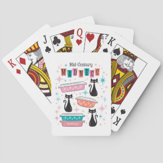 Jeu De Cartes Cartes de chats noirs Pyrex retro