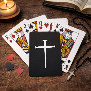 Jeu De Cartes Cartes de foi chrétienne à croix blanche des trois