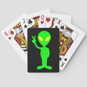 JEU DE CARTES CARTES DE JEU ALIEN VERT PAIX