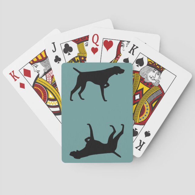 Jeu De Cartes Cartes de jeu allemandes d'indicateur aux cheveux (dos)