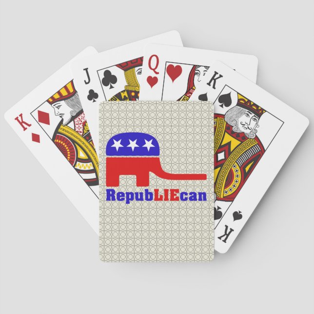 Jeu De Cartes Cartes de jeu anti-républicaines (dos)