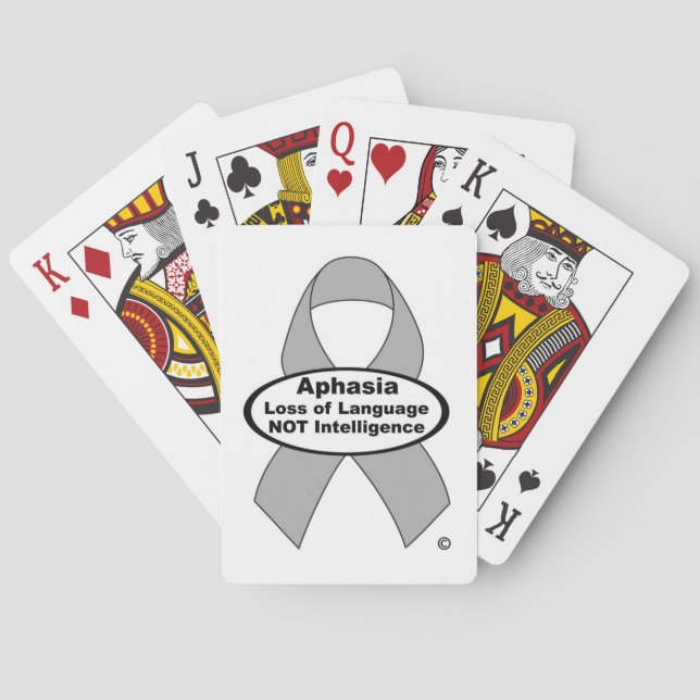 Jeu De Cartes Cartes de jeu argentées de ruban d'aphasie (dos)
