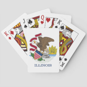 Jeu De Cartes Cartes de jeu avec Drapeau de l'Illinois