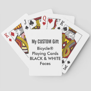 Jeu De Cartes Cartes de jeu BLANC NOIR sur mesure Bicycle®