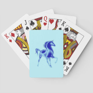 Jeu De Cartes Cartes de Jeu Bleues Cheval - Couleurs Personnalis
