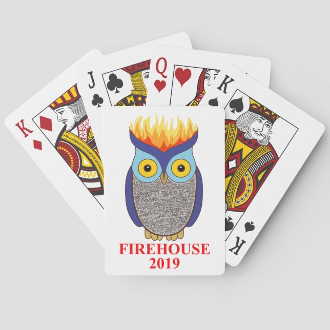Jeu De Cartes Cartes de jeu bleues de hibou de FH (dos)