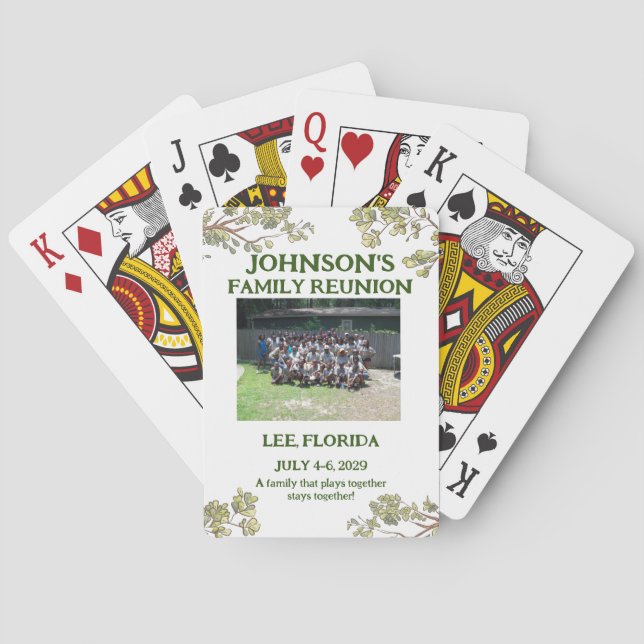 Jeu De Cartes Cartes de Jeu Cadeau Reunion Famille (dos)