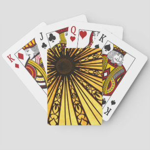 Jeu De Cartes Cartes de Jeu Classique Radiale Jaune et Noire
