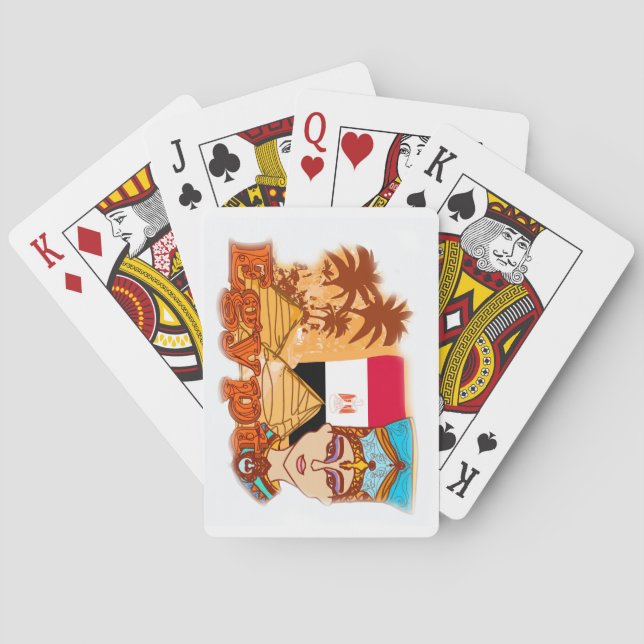 Jeu De Cartes Cartes de jeu classiques égyptiennes de reine (dos)