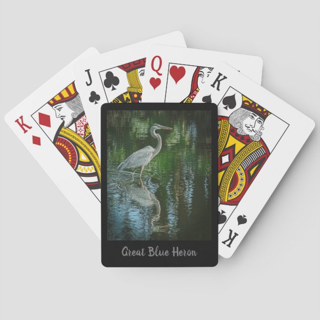 Jeu De Cartes Cartes de Jeu Classiques "Great Blue Heron" (dos)