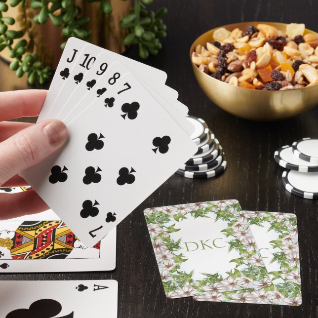 Jeu De Cartes Cartes de Jeu Classiques Monogrammes Florales Bota (In Situ)
